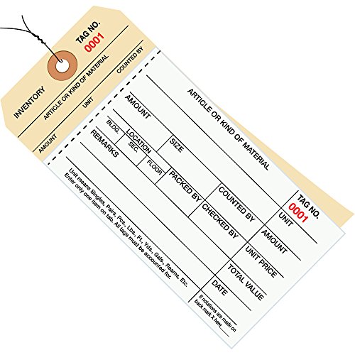 Stok Etiketleri, 2 Parçalı Karbonsuz Saplama Stili 8, Ön Kablolu, 4000-4499, 3,13 Uzunluk x 6,25 Genişlik