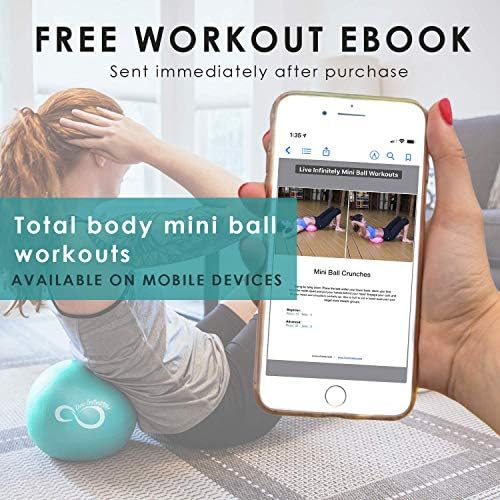 Canlı Sonsuz 9 İnç Barre Pilates Topu ve El Pompası-Anti Patlama Mini Top ve Dijital Egzersiz e-kitap Dahil için Yoga, Egzersiz,