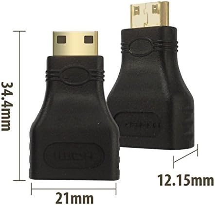 HomeSpot Mini HDMI adaptörü Dönüştürücü, altın Kaplama Mini HDMI HDMI Erkek Kadın Adaptörü için Ahududu Pi 3 Pi Sıfır (1 Paket)