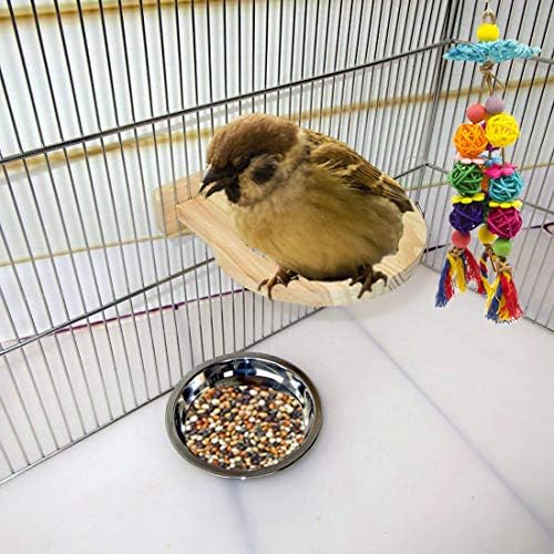 Hamiledyi Kuş besleme kasesi Paslanmaz Çelik-Kelepçe Tutucu Kafes Kuş Besleyici Çanak için Papağanının Papağan Parakeet Lovebird