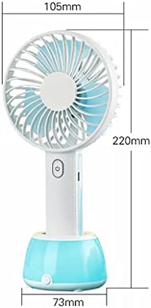 3 Hızları Mini masa fanı, şarj edilebilir pil Kumandalı Fan ile led ışık ve 2000 mAh Pil, taşınabilir USB Fan Sessiz için ev,