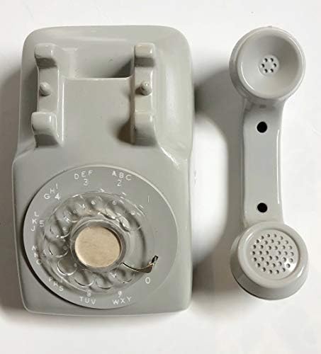 1950'lerin Gri Minyatür Döner Telefon Zili Sistemi Reklam Satıcısı Örneği