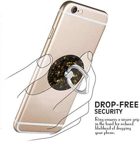Altın Siyah Cep Telefonu Halka Tutucu 360 Derece Dönen Parmak Yüzük Standas Cep Telefonu Braketi
