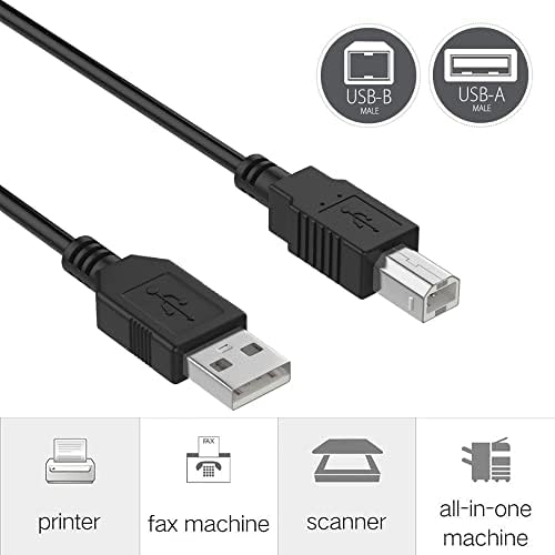 WeGuard 6ft USB 2.0 PC Veri kablo kordonu Değiştirme için Avision AV320D2 + FT-0807H DF-1015S DF-1004S FF-0506 FF-0508 FF-0608S