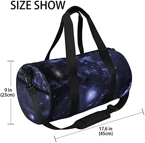 Spor çantası Spor spor çantası Haftasonu Çanta Tote Bulutlar Yıldızlı Gökyüzü Seyahat Egzersiz Çantası Omuz sırt çantası Kadın