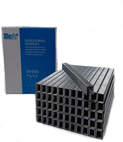 BeA 10000125 Serisi 71/12 Galvanizli Çelik Zımbalar 1/2 derin kutu başına 20.000