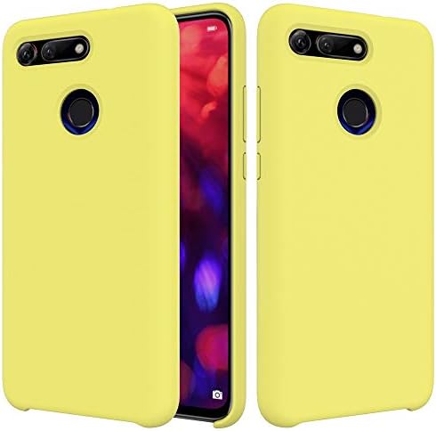 CHENZHIQIANG Cep Telefonu Kılıfı Büyük Düz Renk Sıvı Silikon Dropproof Koruyucu Kılıf ıçin Huawei Onur Görünüm 20 (Siyah) (Renk: