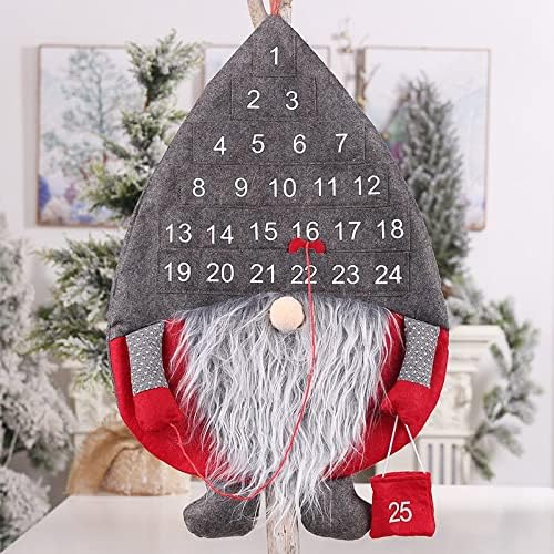 SİYAH DAİRE Noel Advent Takvimi Santa peluş Bebek Keçe Geri Sayım Takvim Noel Noel Duvar Ev Asılı Dekorasyon Yıl EJL-4872