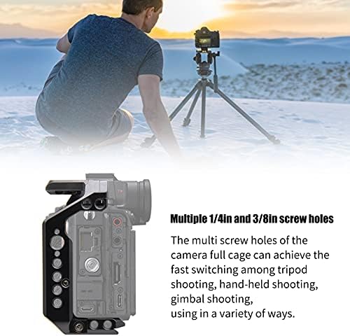Binyalir Kamera Tam Kafes, Alüminyum Alaşımlı Kamera Aksesuarı PTZ Çekimi için A1 Kamera için Hafif Tasarım