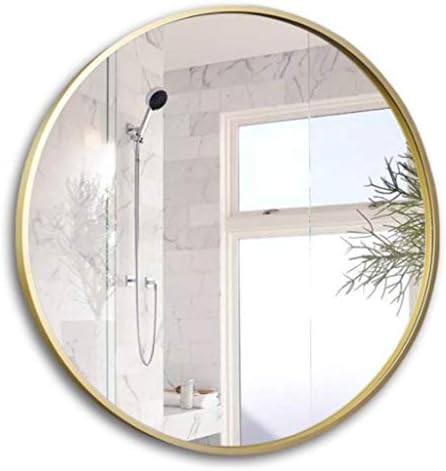 LİCHAO Banyo duvar aynası Banyo duvar aynası Yuvarlak Altın Metal Çerçeve Ev Tıraş / Duş / Oturma Odası Yatak Odası Tuvaletler