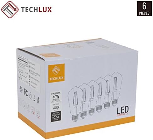 TECHLUX 40 W LED Filament Ampuller Edison ST64 (ST19) Vintage Dim Aydınlatma Enerji Verimli Okuma Lambası Kolye Duvar aydınlatma