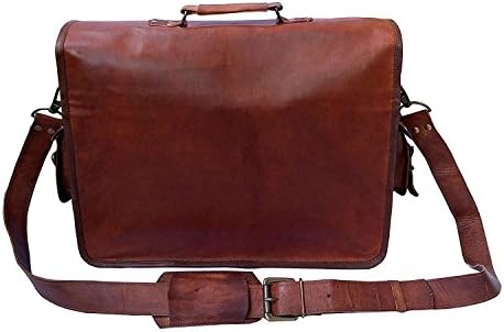 Handmadecraft Vintage Deri Laptop Çantası 15 Messenger El Yapımı Evrak Çantası Crossbody omuzdan askili çanta