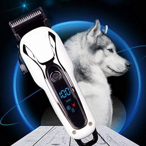 N / H Köpek Makası, Beyaz Dilsiz Profesyonel LCD Yüksek-Güç Beyaz Pet Saç Kesme, Led Veri Ekran Elektrikli Makası