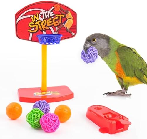 Mini Komik Papağan Kuş Oyuncaklar Bulmaca Oyunu Papağan Oyuncaklar Basketbol Papağan Ateş Oyuncaklar Interaktif Kuş Oyuncaklar