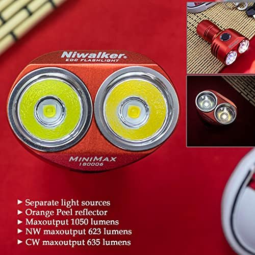 Niwalker Mini LED el feneri 1050 Lümen Taşınabilir EDC 18350 Pil El Feneri ile Kordon USB C Şarj Edilebilir Manyetik Tailcap