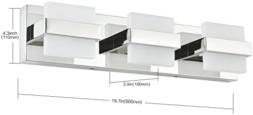 SOLFART Modern 3 ışıkları sıcak ışık 3000 K LED Vanity ışıkları banyo duvar aydınlatma armatürü (sıcak ışık)