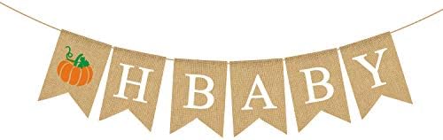 Rainlemon Jüt Çuval Güz Kabak Tema Bebek Duş Bezi Parti Sonbahar Doğum Günü Partisi Çelenk Dekorasyon