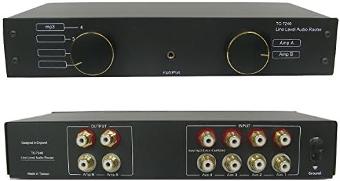 TC-7240 4-Yönlü RCA / Fono Hattı Amp Router Ses Switcher Seçici Splitter
