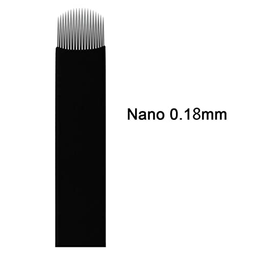 500 pcs Microblading iğneler 16U NANO 0.18 mm Bıçak Yarı Kalıcı Makyaj Kaş Dövme İğneler için Microblading Kaş Dövme Manuel