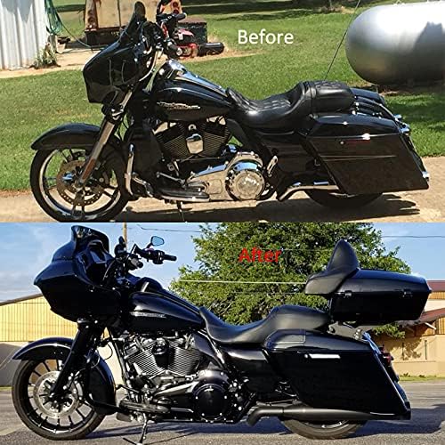 Moto Onfire Doğranmış Tur Paketi Siyah Mandalı Wrap-around Arkalığı Pad Fit için 2014-Later H-D Touring Yol Glide Sokak Glide