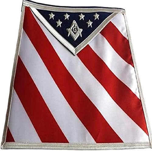G Logolu Masonik Regalia El İşlemeli ABD Usta Mason Önlük