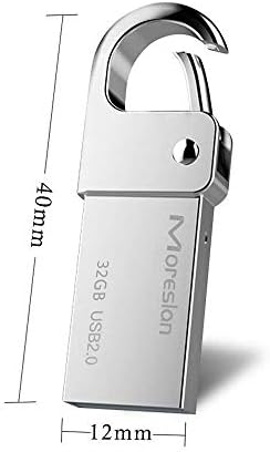 32GB USB Flash Sürücü, Moreslan USB 2.0 Flash Sürücü Anahtarlık USB Stick Suya Dayanıklı Alüminyum Bellek Çubuğu Kalem Sürücü