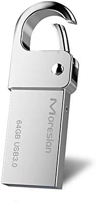64GB USB Flash Sürücü, Moreslan USB 3.0 Flash Sürücü Anahtarlık USB Stick Suya Dayanıklı Alüminyum Bellek Çubuğu Kalem Sürücü