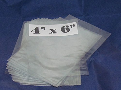 500 adet 4X 6 PVC Shrink Film Wrap Düz Çanta 100 ölçer