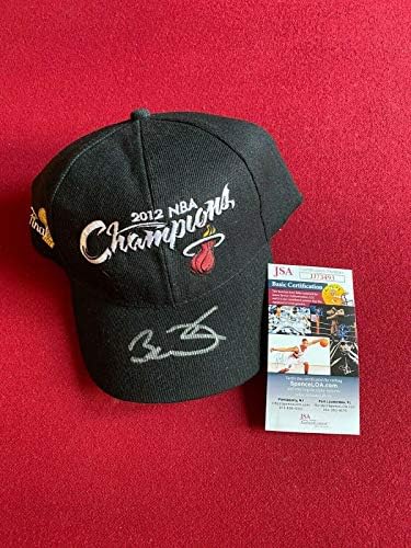 Dwyane Wade, İmzalı (JSA) NBA Şampiyonu Şapkası (Miami Heat) Kıt İmzalı NBA Şapkaları