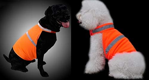 JUJUPUPS Köpek Yansıtıcı Yelek Yüksek Görünürlük Ayarlanabilir Kayış Güvenlik Ceketi, Malzeme Yürürken ve Avlanırken Köpekleri