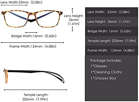 JM 2 Paket Manyetik Okuma Gözlükleri, Dikdörtgen Mavi ışık Engelleme Bilgisayar Okuyucuları