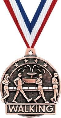 Crown Awards Walking Medal-Bronz Yürüyüş Ödülü Madalyaları Boyun Kurdele Prime ile