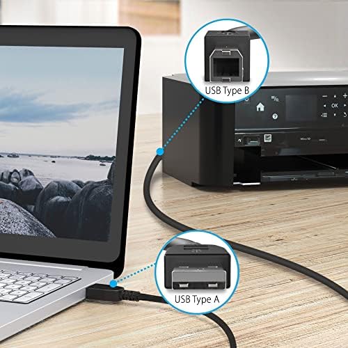 WeGuard 6ft USB 2.0 Kablosu Dizüstü PC Veri Sync Kablosu Tel Kurşun HP yedek malzemesi Officejet Pro Artı All-in-One Yazıcı