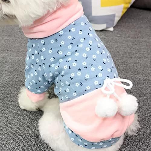 Köpek Giysileri Küçük Pet Giyim için Köpek Ceket Ceket Sevimli Çiçek Köpek Kostüm Yorkshire Pomeranian Kaniş Bichon Schnauzer