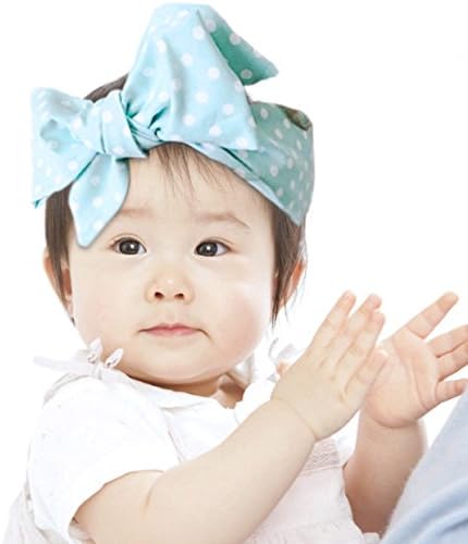 Haodou Bebek Kız Yay Polka Dot Bantlar Elastik saç fiyonkları Yenidoğan Sivilceli Tel Başörtüsü Şapkalar Toddler