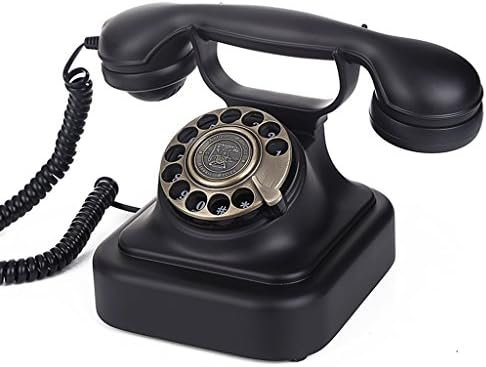 Avrupa Antika Telefon Döner Arama Sabit Telefon Ev Otel Ofis Retro Sabit Siyah