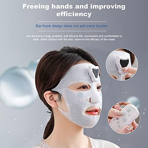 NSWD Üç Modları Elektronik Yüz Maskesi, Microcurrent Absorbe Yüz Maskesi, Uzaktan Kumanda 360 Derece Fit Yüz Anti-Aging Yüz