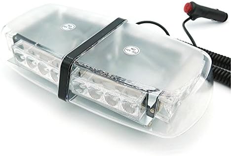 Heınmo Yeni araba çatı yanıp sönen Strobe acil ışık 24 W DC 12 V 24 LED uyarı ışıkları (beyaz)