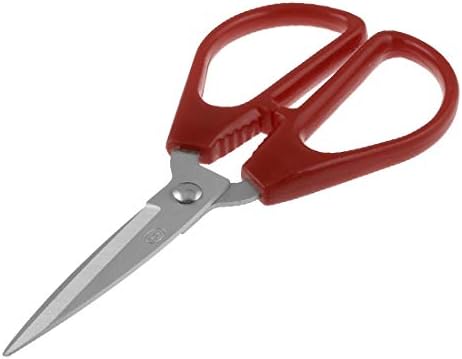 Yeni Lon0167 Ev Ofis Özellikli Kırmızı Kolu Metal güvenilir etkinlik Bıçak Dikiş Kağıt Düz Makas 6.5 Uzunluk (ıd: dc8 11 71