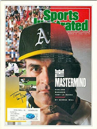 Tony LaRussa imzalı dergi (Oakland Athletics 1989 Dünya Serisi Şampiyonlar Onur Listesi Yöneticisi) - İmzalı MLB Dergileri