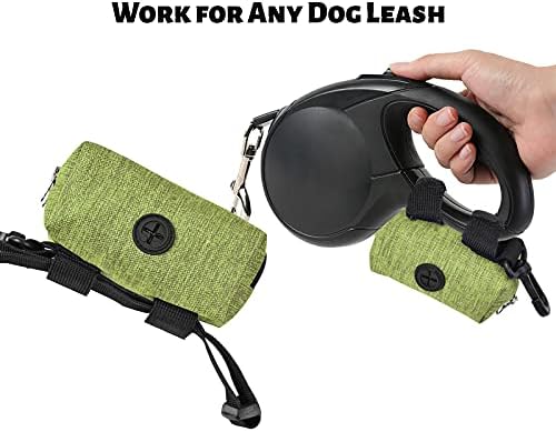2 ADET Köpek Poop Çanta Dağıtıcı Tasma Eki için-Atık Torbası Tutucu Tasma için-Herhangi Bir Köpek Tasma Uyar-Taşınabilir Set