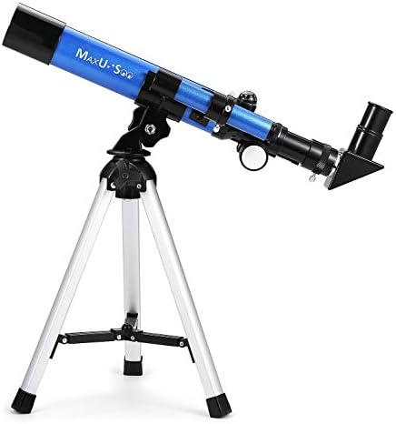 MaxUSee Çocuklar Teleskop 400x40mm Bulucu Kapsam ile Çocuklar ve Yeni Başlayanlar için + Taşınabilir 10X42 HD Monoküler BAK4