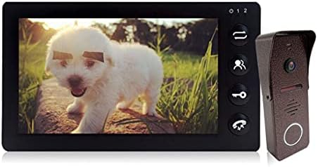 UXZDX CUJUX Görüntülü Interkom Kapı Telefonu Sistemi 7 Inç Monitör Kapı Zili Kamera ıle Geniş Açı 130 Derece Kayıt