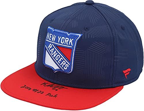 K'ANDRE Miller New York Rangers İmzalı Fanatikler Markalı Kapaklı 2018 22 Seçim - 18 İmzalı NHL Şapkalarının Sınırlı Sayıda