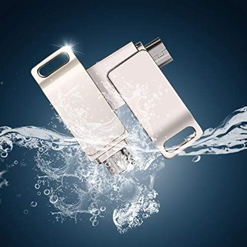 Yonger Gümüş MetalU Disk OTG + USB Arayüzü için Veri Depolama Transferi Disk Bilgisayarlar ve Cep Telefonları için 8G Kaymak