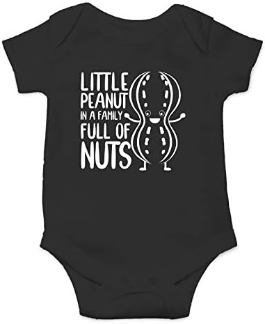 Fındık Dolu Bir Ailede Küçük Fıstık-Komik Sarmaşık-Bebek Tulum Kısa Kollu Bebek Bodysuits
