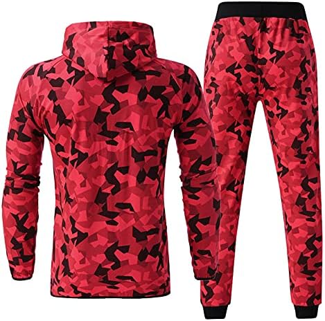 Erkek Eşofman Set Renk Blok Hoodies Sweatshirt Jogger Sweatpants Katı Patchwork sıcak Spor Sonbahar Kış Kıyafetler
