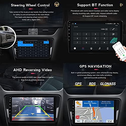GGBLCS Araba Stereo ile Uyumlu Carplay ve Android Oto, 9 Çift Din Araba Stereo ile BT/geri görüş kamerası / Ayna Bağlantı /