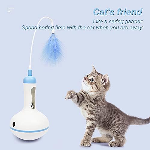 Interaktif Kedi Oyuncaklar için Kapalı Kedi Tüy Oyuncaklar Tumbler Tasarım ile Çan Tüy ve Kaçak Gıda Fonksiyonu Karşılamak