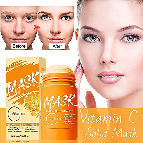 Kömür / C Vitamini Maskesi Sopa için Yüz Arındırıcı Kil, Derin Temiz Gözenek Maskesi Sopa, Nemlendirici Besleyici Cilt, Tüm